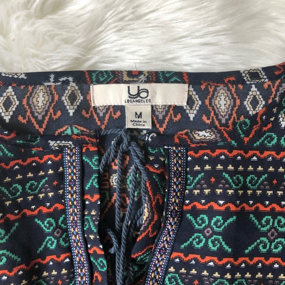 NWOT Ya Kimono sleeved Boho print mini dress - Picture 2 of 6